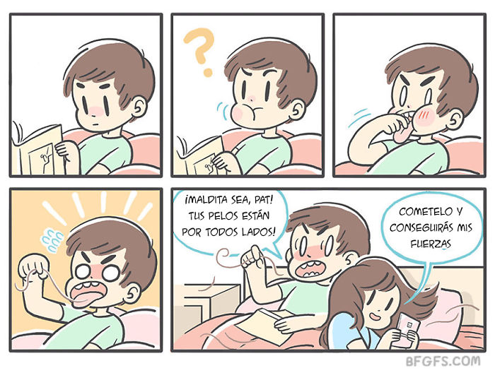 Esta chica ilustra la vida diaria con su novio y su perro en 10+ cómics adorables