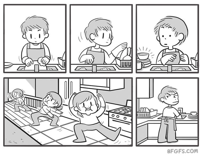 Esta chica ilustra la vida diaria con su novio y su perro en 10+ cómics adorables