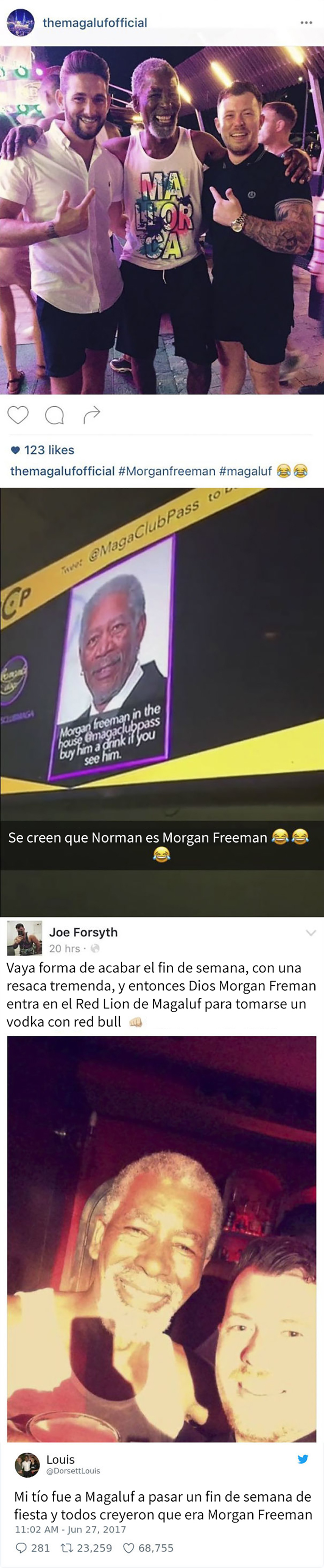 Morgan Freeman En Magaluf