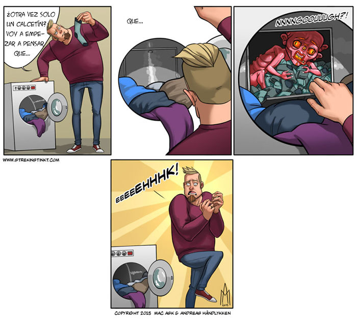 Somos una pareja que ilustra sus problemas diarios con un toque surreal