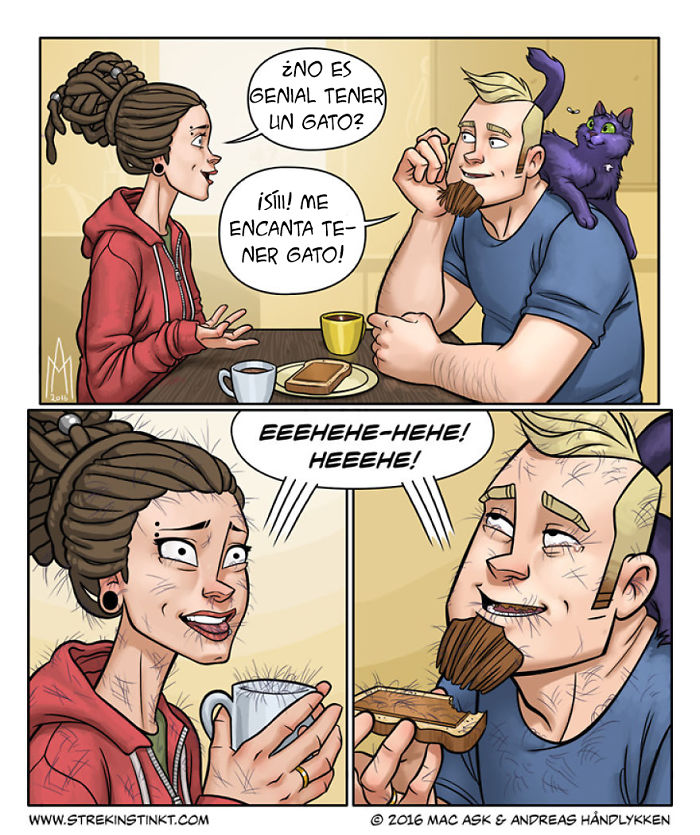 Somos una pareja que ilustra sus problemas diarios con un toque surreal