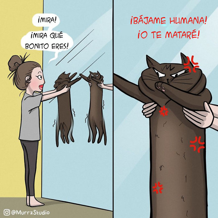 Esta dibujante muestra lo divertida que puede ser la vida junto a su novio y su gato en 10+ cómics