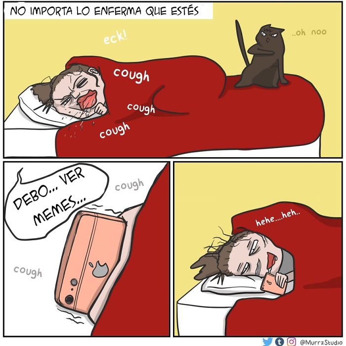 Esta dibujante muestra lo divertida que puede ser la vida junto a su novio y su gato en 10+ cómics
