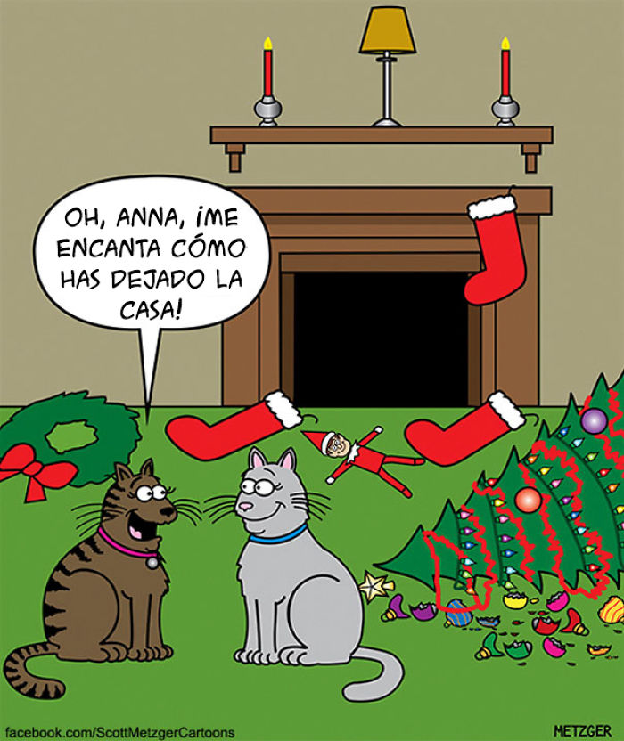 Este dibujante lleva más de 20 años creando tiras cómicas sobre gatos, estas son algunas de las mejores