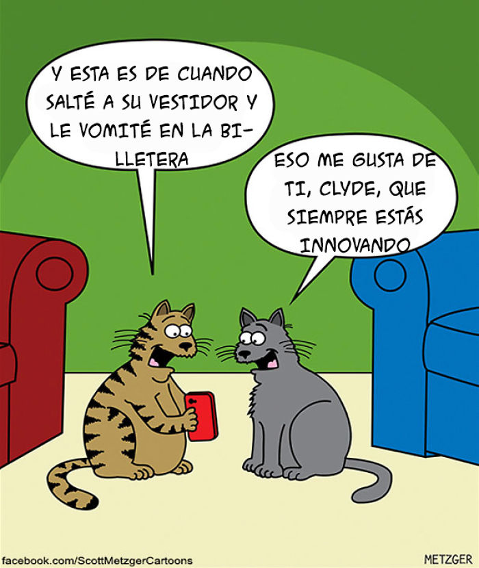 Este dibujante lleva más de 20 años creando tiras cómicas sobre gatos, estas son algunas de las mejores