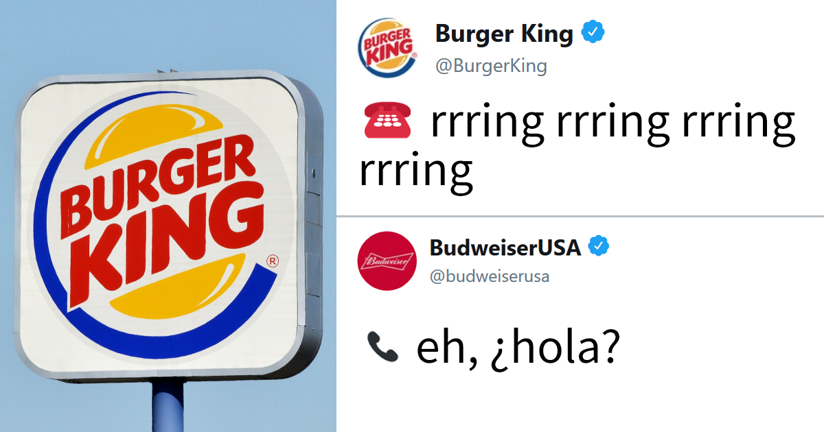 Burger King y Budweiser han tenido una conversación rarísima en Twitter, y cada mensaje es más demencial que el anterior