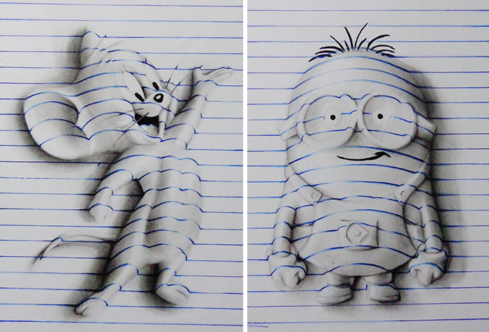 Artista De 15 Años Crea Increíbles Dibujos 3D En Su Cuaderno | Bored Panda