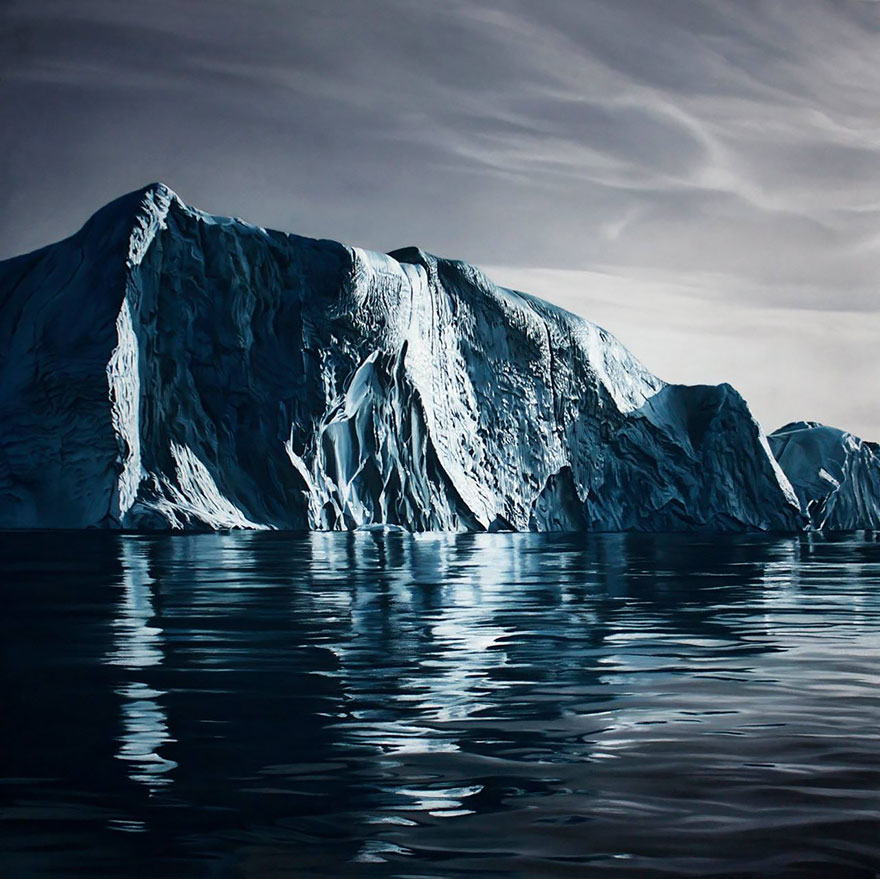 ¡No Son Fotos! Son Dibujos Increíblemente Realistas Hechos Con Los Dedos Para Concienciar Sobre El Cambio Climático