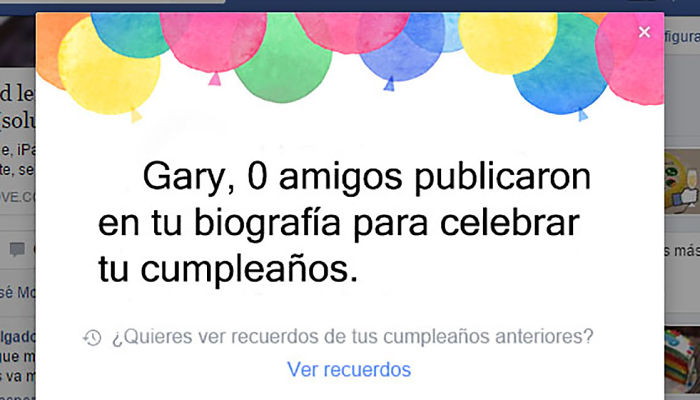 Gracias, Facebook