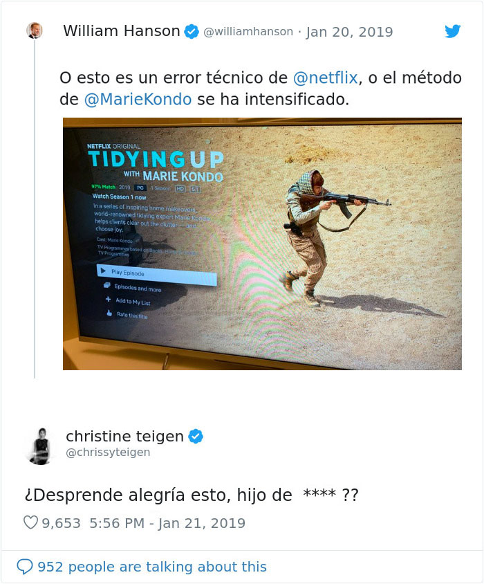Las 12 reacciones más divertidas a un error desafortunado de Netflix con la imagen de Marie Kondo, incluso Chrissy Teigen responde