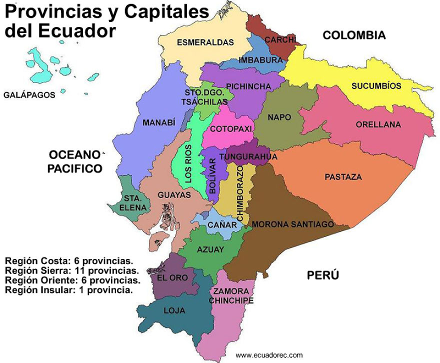 Las Provincias Del Ecuador