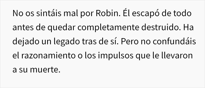 "Robin Williams no se suicidó": Esta persona quiere que se deje de usar el caso del actor para concienciar sobre los suicidios
