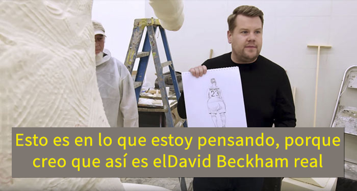 David Beckham va a ver su estatua por 1ª vez y no sabe que la han cambiado por una de broma