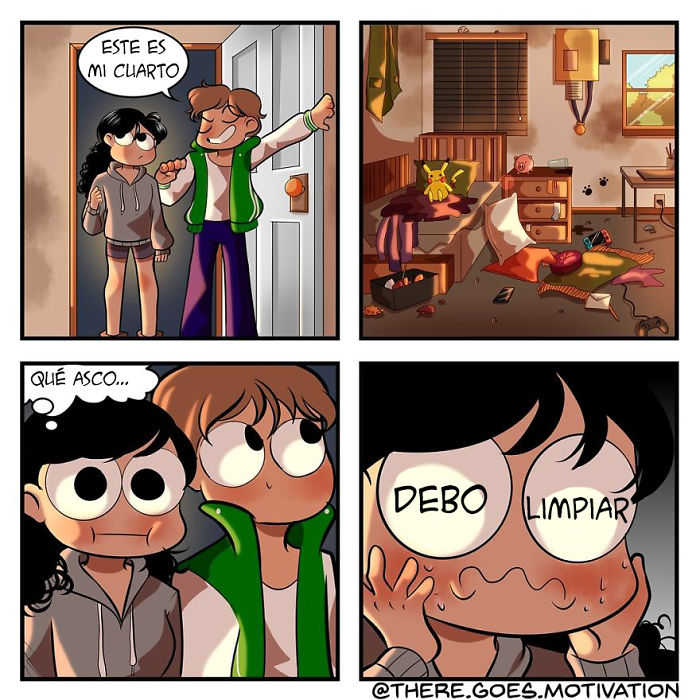 Dibujo cómics cercanos que espero que ayuden a la gente a reír