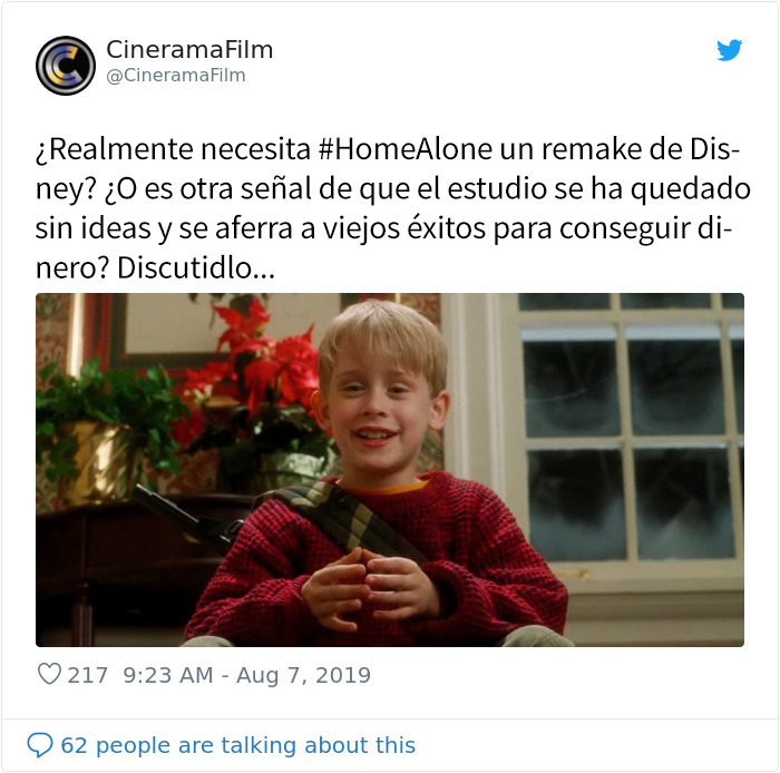 Macaulay Culkin publica una divertida foto después de que Disney anuncie un remake de Solo en casa / Mi pobre angelito