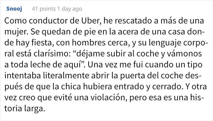 Este conductor de Uber recibió una mensaje pidiéndole que simulara ser el novio de la pasajera, para salvarla de un acosador
