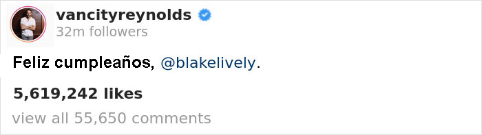 Blake Lively Bromea De Ryan Reynolds Para Su Cumpleaños Con Una Imagen Donde Salen Los Dos Dulces y Tontos