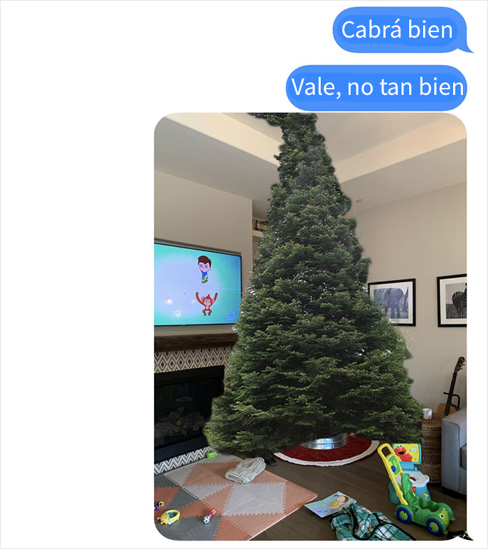 Este marido fue sin su esposa a comprar un árbol de Navidad, y decidió trolearla