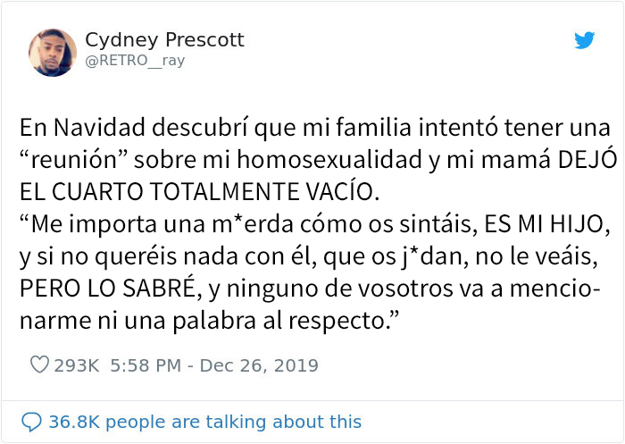 Esta madre hizo callar a todos en una "reunión familiar" sobre su hijo gay, y este lo compartió en internet