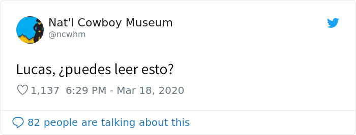 El museo del Cowboy pone a su jefe de seguridad a cargo de su cuenta de twitter, y lo que escribe es tan divertido como auténtico