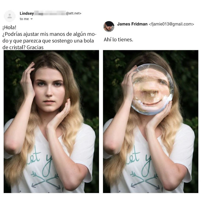 Vuelve el troll del Photoshop que se toma las peticiones muy literalmente, y el resultado es divertidísimo (20 nuevas imágenes)