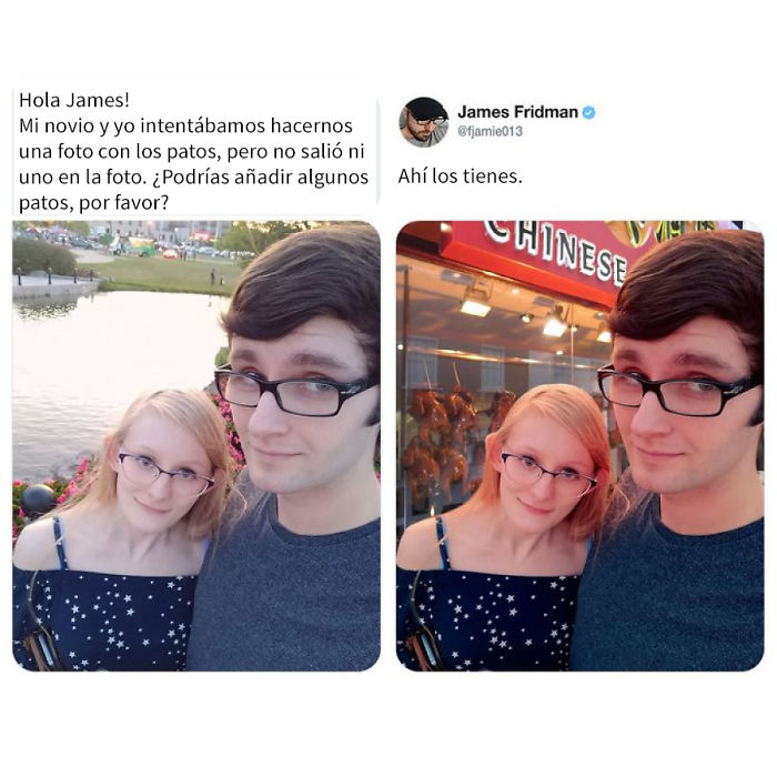 Vuelve el troll del Photoshop que se toma las peticiones muy literalmente, y el resultado es divertidísimo (20 nuevas imágenes)