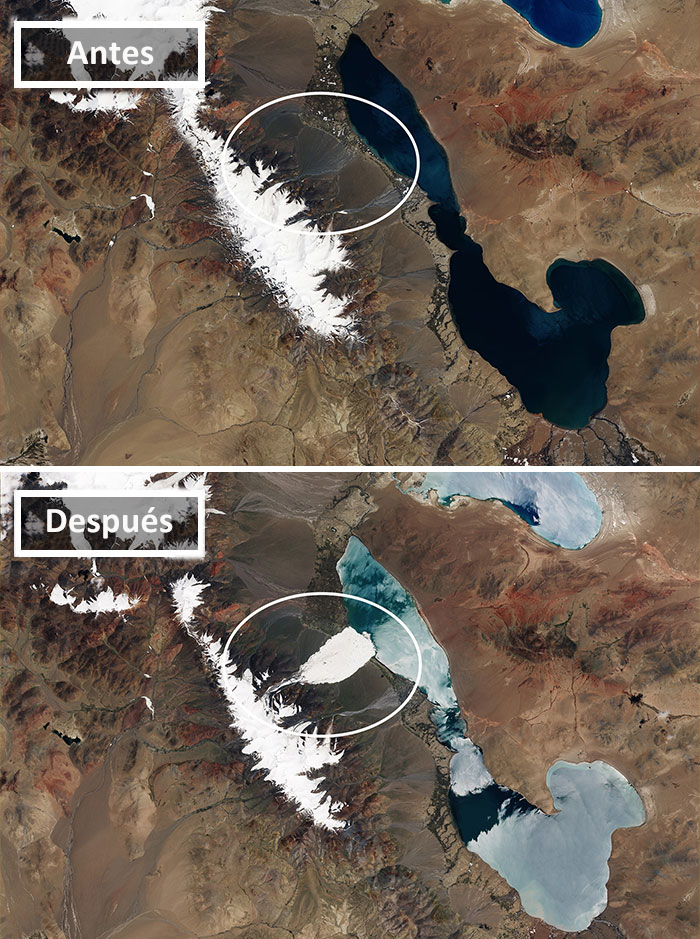 Ice Avalanche In Tibet’s Aru Range