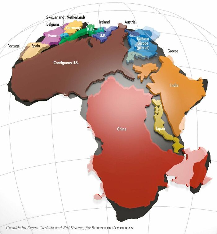 Una Forma Muy Interesante De Explicar Cómo De Grande Es África