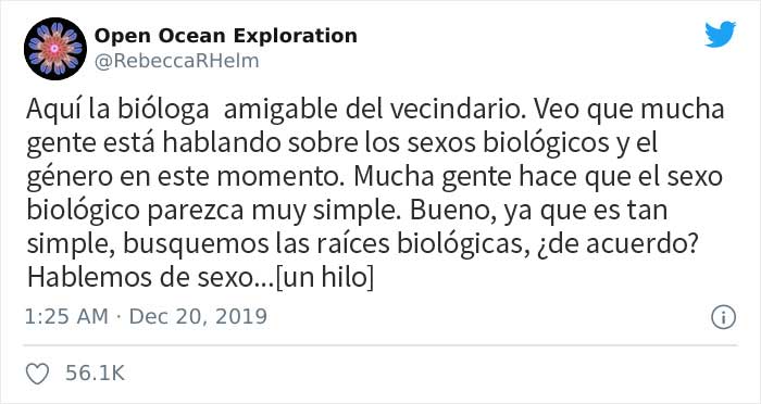 Esta profesora de biología explica lo que significa realmente el "sexo biológico" e inicia un acalorado debate en Twitter