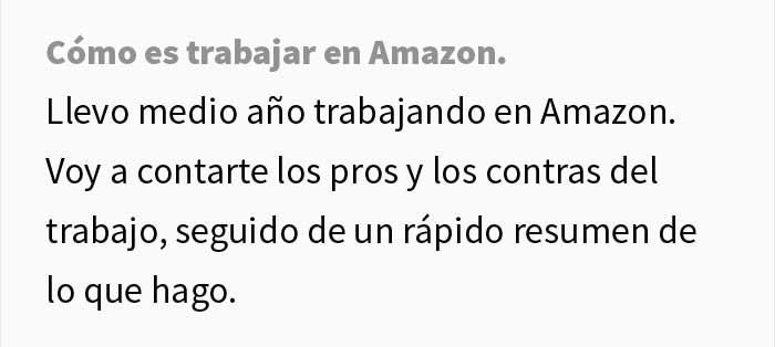 Un empleado anónimo de Amazon comparte cómo es realmente trabajar para Amazon