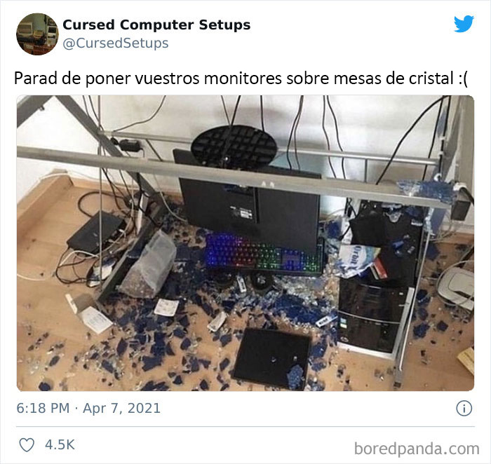 30 Times People Had Such Terrible Computer Setups, They Could Only Be Described As 'Cursed', As Shared By This Twitter Account