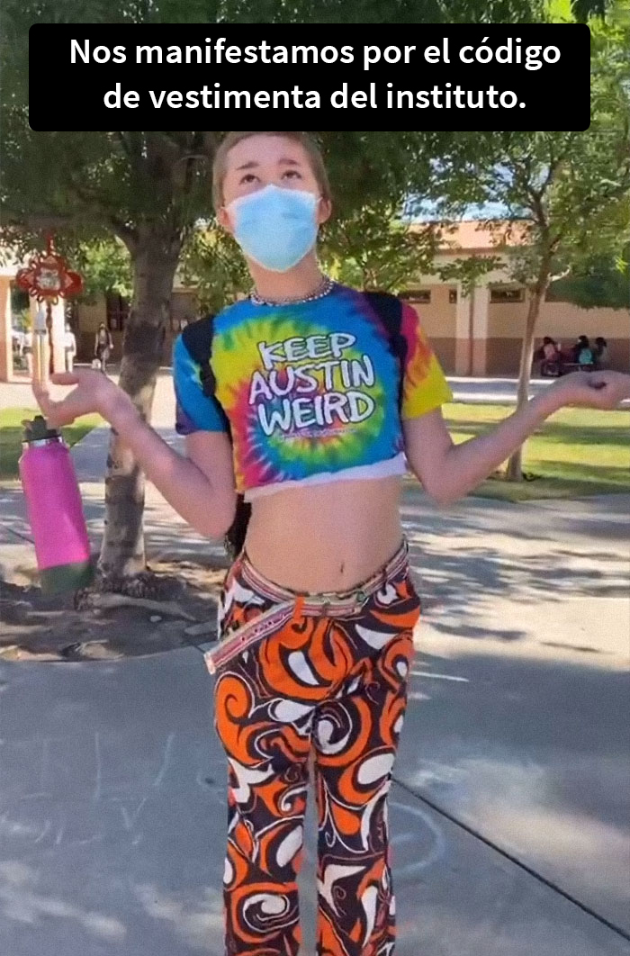 “Enseñen a los chicos a concentrarse y no a las chicas a cubrirse”: Esta protesta de adolescentes contra el código de vestimenta "sexista" se vuelve viral