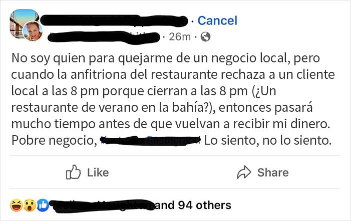 Esta 'Karen' se enfadó porque un restaurante de pueblo no la quiso atender tras la hora de cierre, y los vecinos se burlan de ella