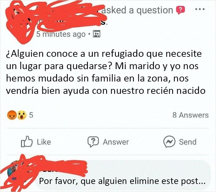 Una completa basura que intenta aprovecharse de los refugiados