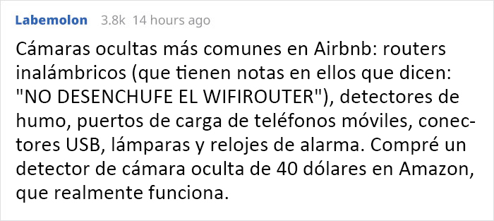 Este hombre comparte c&oacute;mo inspecciona los Airbnbs en busca de c&aacute;maras ocultas y comparte sus posibles escondites