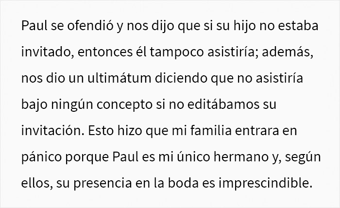 Esta mujer decidi&oacute; celebrar una boda sin ni&ntilde;os y su familia se enfada por no hacer una excepci&oacute;n con su sobrino "arco iris"