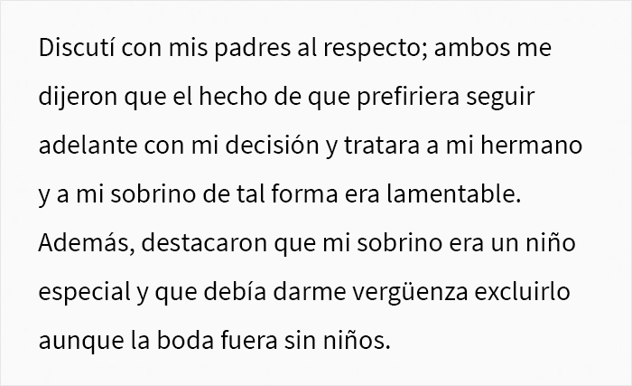 Esta mujer decidi&oacute; celebrar una boda sin ni&ntilde;os y su familia se enfada por no hacer una excepci&oacute;n con su sobrino "arco iris"