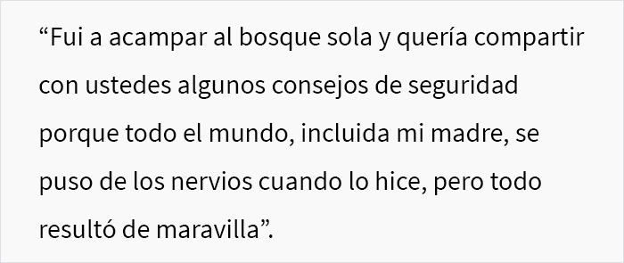 Esta tiktoker habla sobre 10 cosas que deber&iacute;as saber &ldquo;si eres mujer y te vas de acampada sola&rdquo;