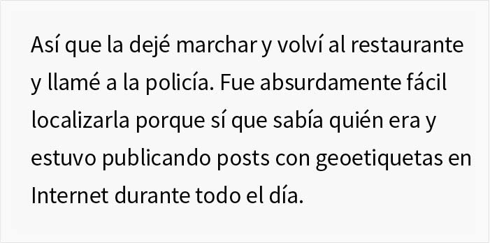 Una 'celebridad' se comporta como una imbécil en un restaurante y se niega a pagar la cuenta porque es famosa, así que llaman a la policía