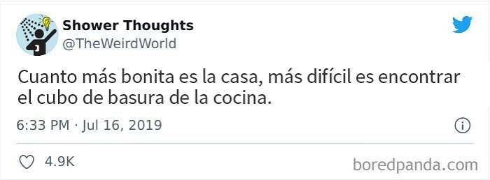 ¿El cubo de basura? Oh, está en el tejado JAJAJA