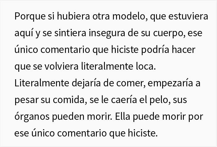 Mira c&oacute;mo esta modelo destruye a un fot&oacute;grafo que le sugiri&oacute; que no comiera durante 2 semanas