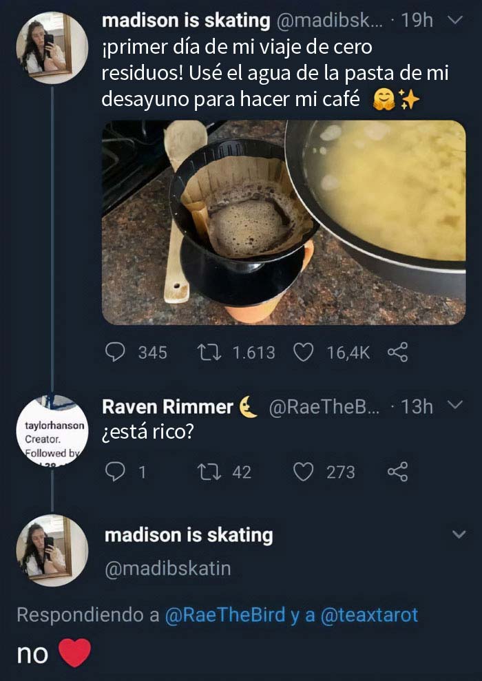 ¡Cero residuos! Ya sabes, menos el café molido que acabas de desperdiciar