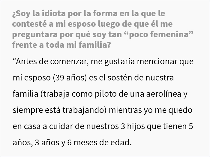 Este hombre rega&ntilde;a a su esposa (y madre de sus 3 hijos) por no cuidar de su apariencia y ella decide ponerlo en su lugar durante una cena familiar