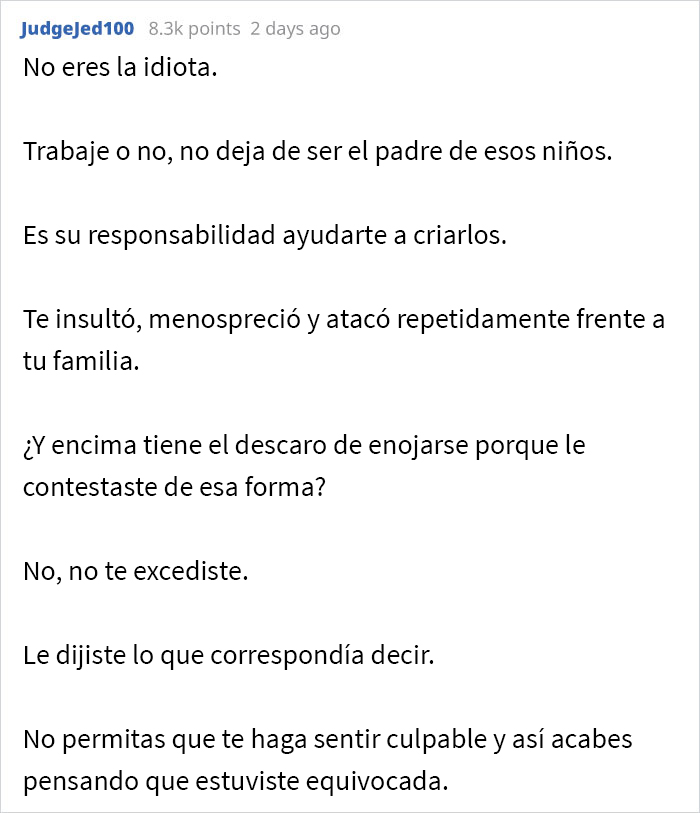 Este hombre rega&ntilde;a a su esposa (y madre de sus 3 hijos) por no cuidar de su apariencia y ella decide ponerlo en su lugar durante una cena familiar