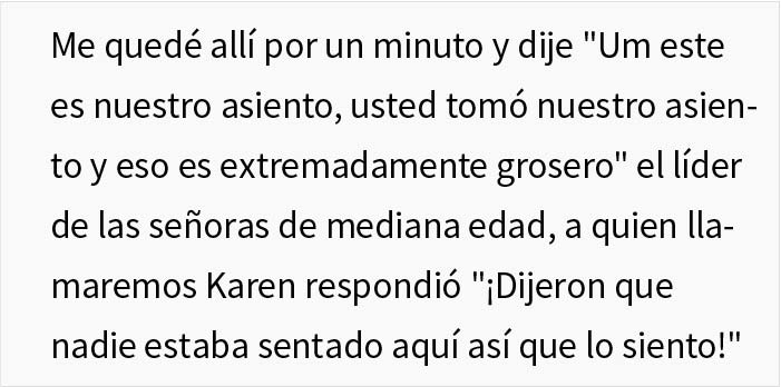 Una Karen roba los asientos a esta familia en un partido de f&uacute;tbol y les dice que se coloquen detr&aacute;s de ella, pero se arrepinti&oacute; enseguida
