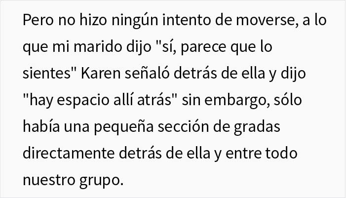 Una Karen roba los asientos a esta familia en un partido de f&uacute;tbol y les dice que se coloquen detr&aacute;s de ella, pero se arrepinti&oacute; enseguida