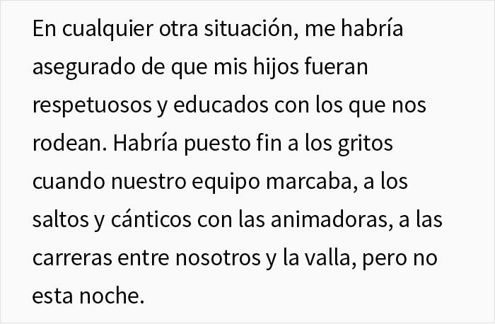 Una Karen roba los asientos a esta familia en un partido de f&uacute;tbol y les dice que se coloquen detr&aacute;s de ella, pero se arrepinti&oacute; enseguida