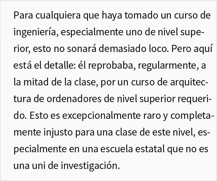 Este estudiante se veng&oacute; de su profesor perezoso tras suspender injustamente a la mitad de la clase