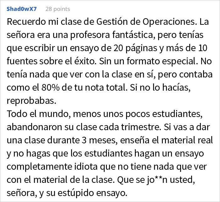 Este estudiante se veng&oacute; de su profesor perezoso tras suspender injustamente a la mitad de la clase