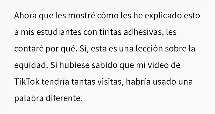 &ldquo;Solo con decir &lsquo;ap&oacute;sito&rsquo; saben a qu&eacute; me refiero&rdquo;: esta profesora explic&oacute; a sus estudiantes por qu&eacute; no todos pueden ser tratados igual